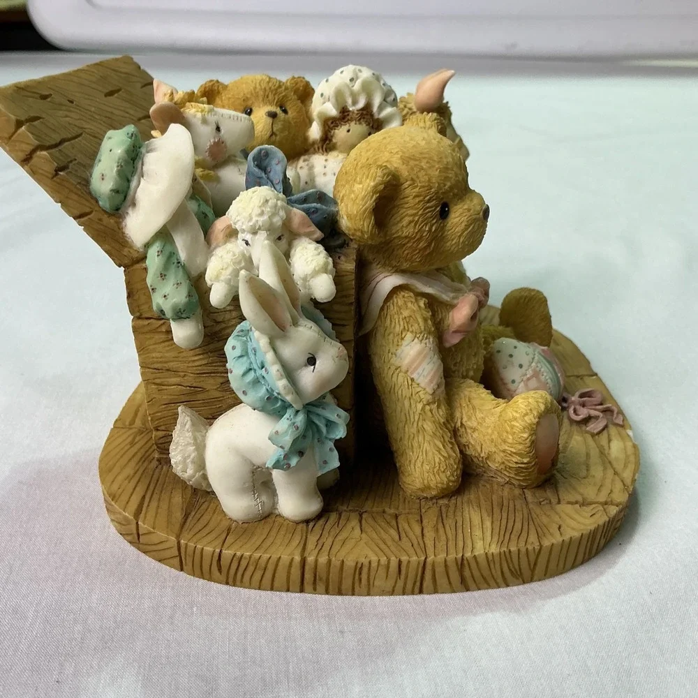 Cherished‎ Teddies Toy Chest Figurine Teddy Bear Bunny Horse Resin Decor
